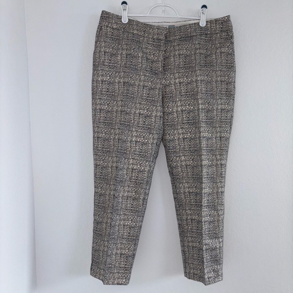 Boden Metalic Silver Bistro Crop Trouser - Picture 5 of 15